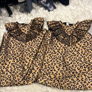 Leopard Print Ruffle dress toddler
